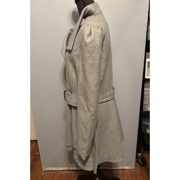 Wantdo Classy Women's Sz M Wrap Swing Coat with Belt and Skirted Hem - Picture 5 of 16